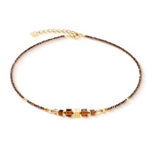 Charger l'image dans la galerie, BRACELET Femme ACIER COEUR DE LION Wave Cube Flow or-marron 3044301116