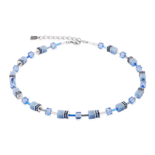 Charger l'image dans la galerie, COLLIER Dame GeoCUBE Iconic Mono Argent bleu 4020/10-0717