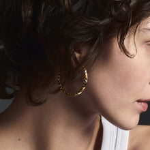 Charger l'image dans la galerie, BOUCLES D'OREILLES DameCréoles Lumi - Or Light et Zircons BANGLE-UP BUP20-LMZ-OCR00