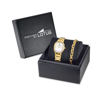 Charger l'image dans la galerie, MONTRE Dame coffret bracelet acier doré LOTUS 19013/1