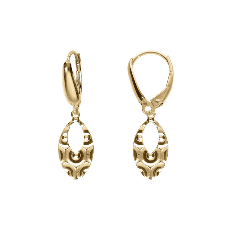 BOUCLES D'OREILLES DORMEUSES Dame  ARGENT dorés