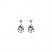 Charger l&#39;image dans la galerie, Boucles d4oreilles dAME PENDANTES ARBRE DE VIE argent
