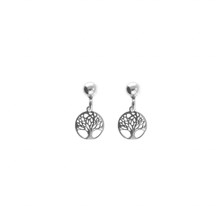 Boucles d4oreilles dAME PENDANTES ARBRE DE VIE argent