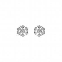 Charger l&#39;image dans la galerie, BOUCLES D OREILLES Femme ARGENT OXYDES BLANCS
