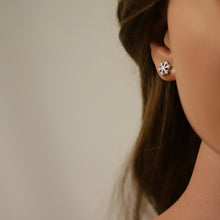 Charger l&#39;image dans la galerie, BOUCLES D OREILLES Femme ARGENT OXYDES BLANCS

