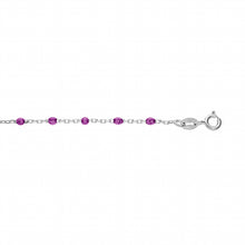 Charger l&#39;image dans la galerie, BRACELET FEMME ARGENT RHODIE OLIVES RESINE VIOLET TRANSPARENT

