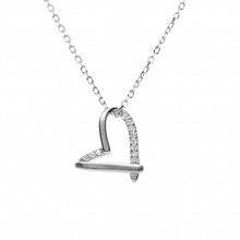 Charger l&#39;image dans la galerie, COLLIER Femme ARGENT RHODIE COEUR
