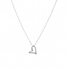 Charger l&#39;image dans la galerie, COLLIER Femme ARGENT RHODIE COEUR
