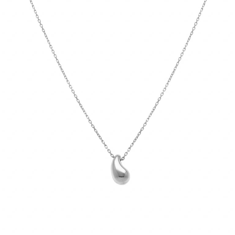 COLLIER Femme ARGENT RHODIE PETITE GOUTTE