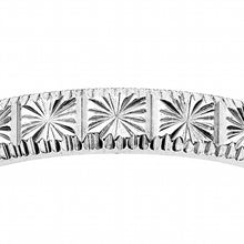 Charger l&#39;image dans la galerie, ALLIANCE ARGENT RHODIE 3MM Motif Diamanté A063973
