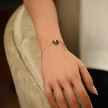 Charger l&#39;image dans la galerie, BRACELET Femme ACIER DORE STELLA MIA RESINE NOIRE
