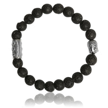 Charger l&#39;image dans la galerie, BRACELET Mixte PIERRE DE LAVE ET BOUDDHA LAUREN STEVEN LSB08/032
