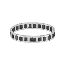 Charger l&#39;image dans la galerie, Bracelet Homme Métropole noir et argenté LACOSTE 2040418
