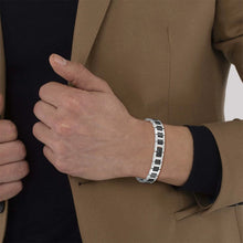 Charger l&#39;image dans la galerie, Bracelet Homme Métropole noir et argenté LACOSTE 2040418
