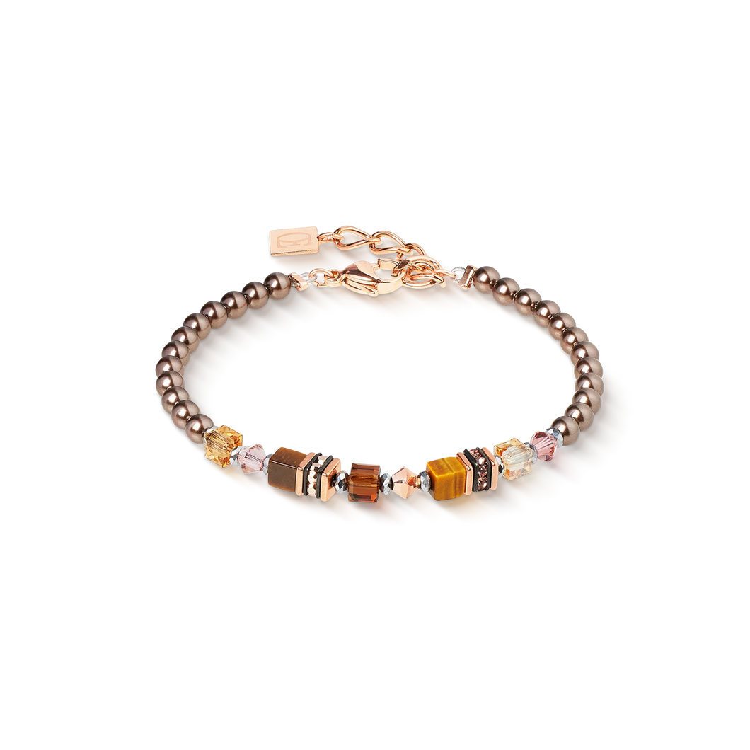 Bracelet DAME COEUR DE LION Princess Earth Glow or rose-marron2103/30-1100