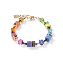 Charger l&#39;image dans la galerie, BRACELET Femme ACIER COEUR DE LION  GeoCUBE® multicolore rainbow gold 2838301573
