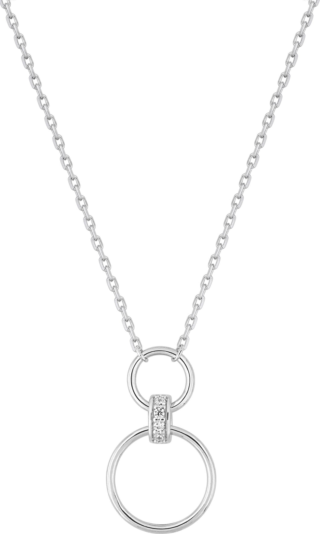 COLLIER Dame 2 cercles  ARGENT