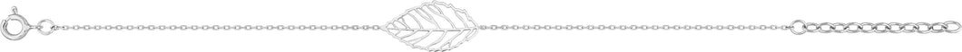 BRACELET Dame feuille ARGENT RHODIE
