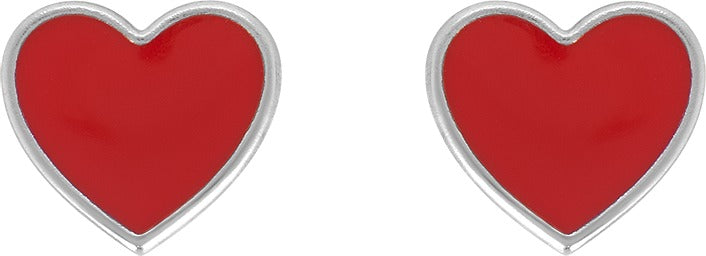 BOUCLES D'OREILLES Enfant Cœur Argent
