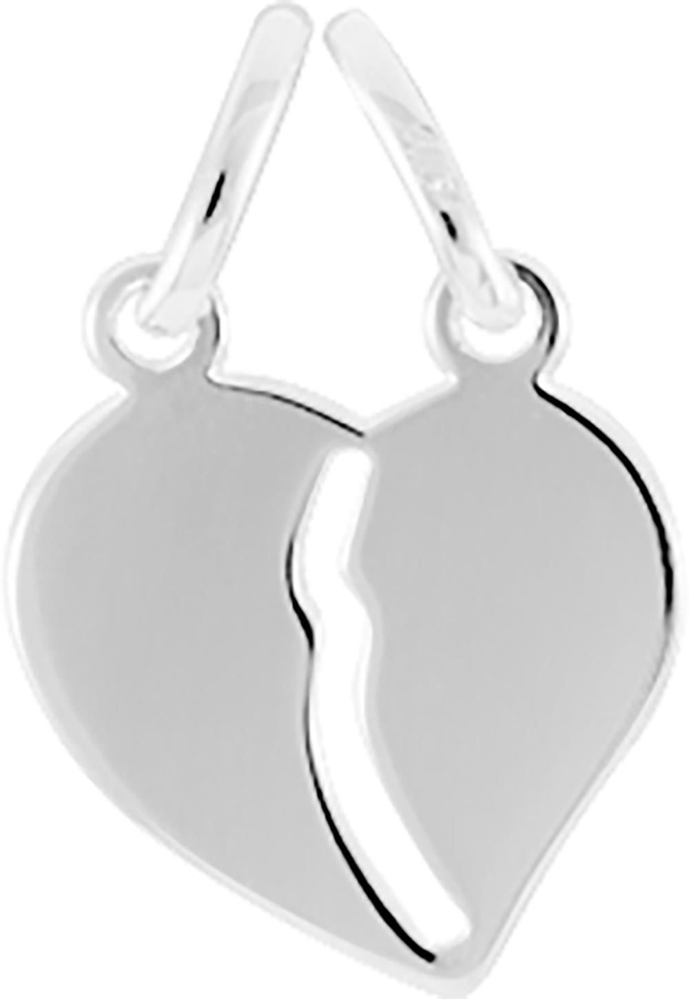 PENDENTIF Dame Amitié coeur sécable ARGENT RHODIE 336125