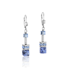 Charger l&#39;image dans la galerie, BOUCLES D&#39;OREILLES Dame GeoCUBE® sodalite &amp; hématite bleu 4017/20-0700  COEUR DE LION
