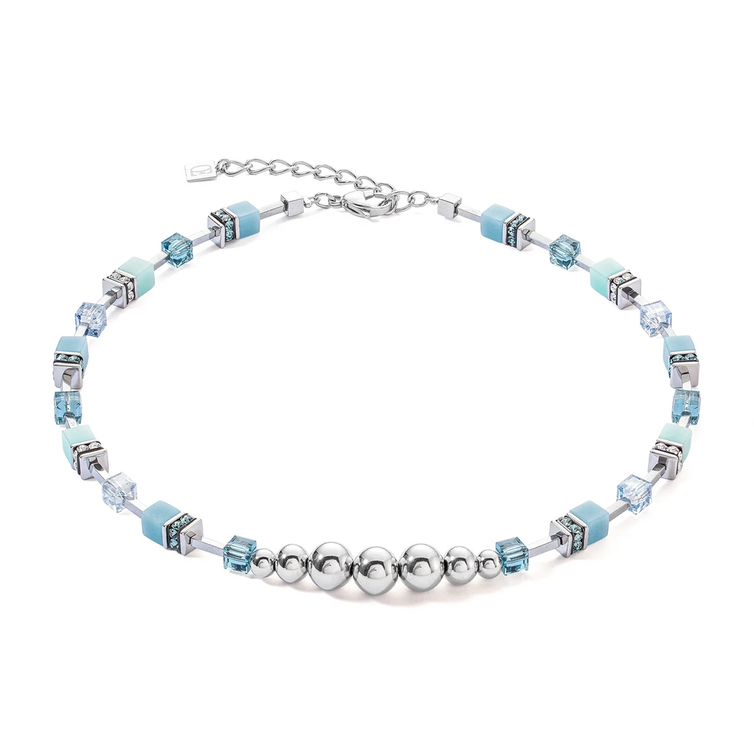 COLLIER Dame GeoCUBE® Fusion Spheres bleu glacier 4082/10-0720 COEUR DE LION