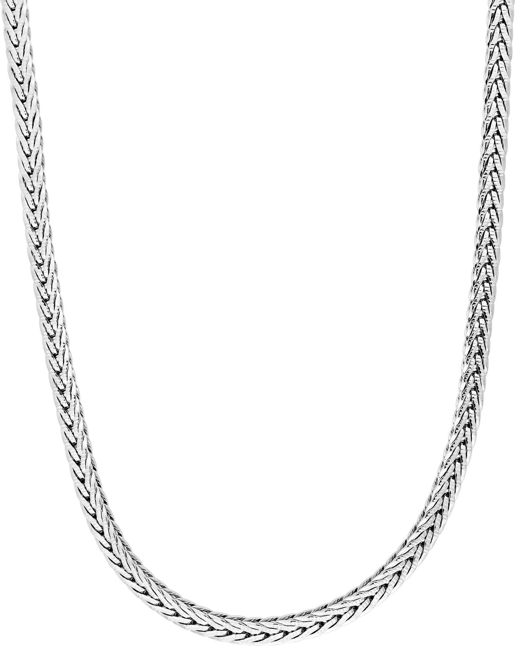 COLLIER Dame maille palmier ACIER INOXYDABLE