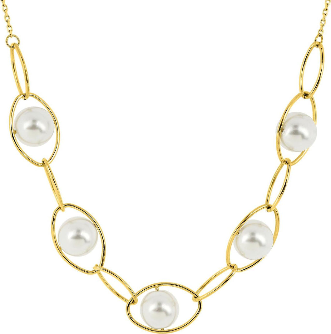 COLLIER Femme ACIER PERLE IMITATION 432403