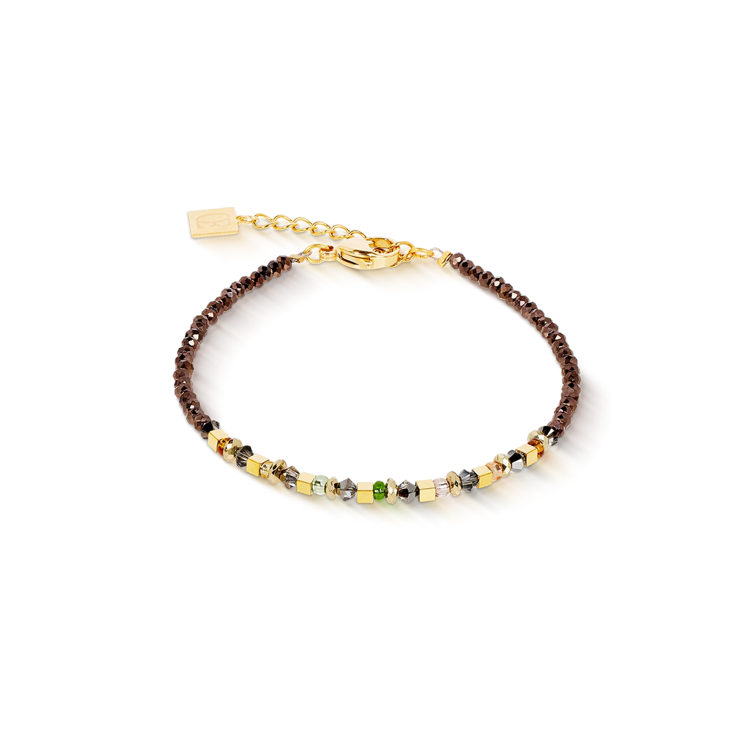 BRACELET Femme ACIER COEUR DE LION  golden Whisper marron-olive 4359/30-1109