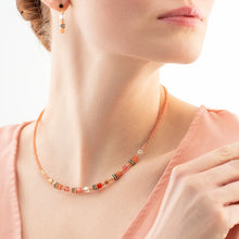 Charger l&#39;image dans la galerie, collier Femme ACIER COEUR DE LION Mini Cubes orange 4565/10-0200
