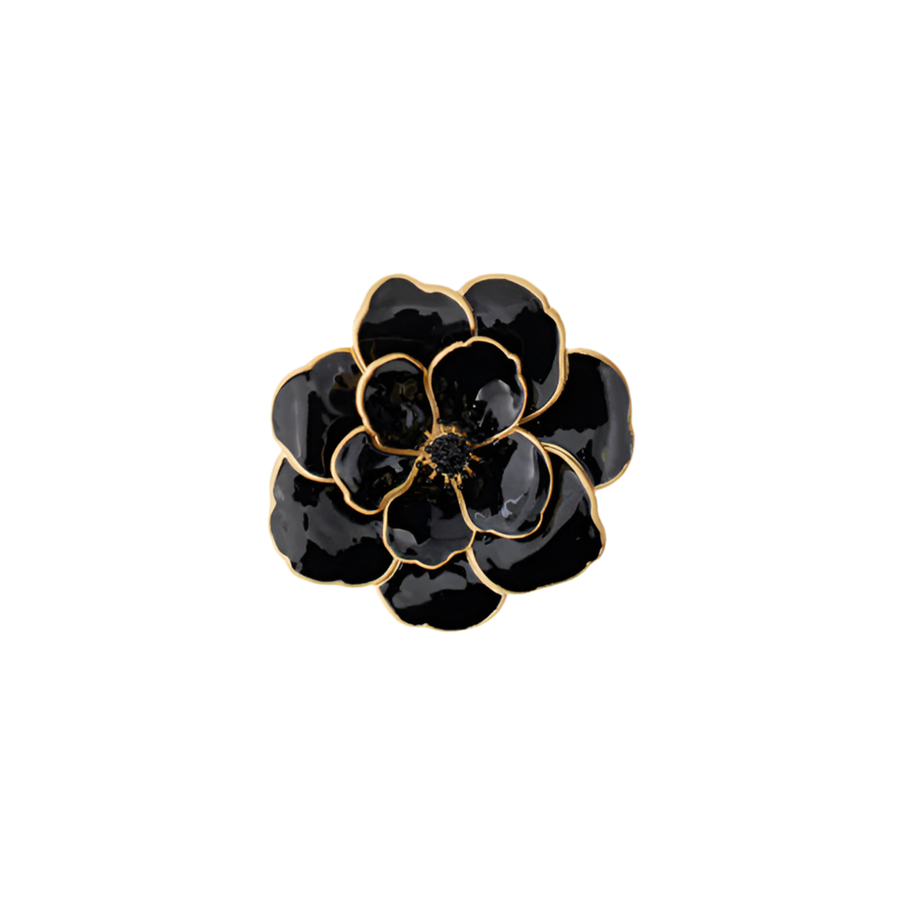 PENDENTIF/BROCHE Dame Peony - Noir Carbon BANGLE-UP BUP20-P3D-PED04