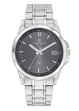 MONTRE Homme acier fond noir CERTUS 616507