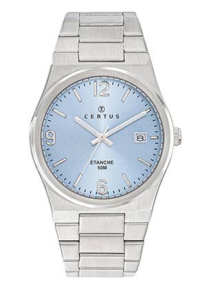 MONTRE Homme acier fond bleu CERTUS 616524