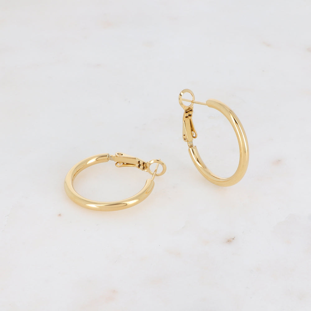 BOUCLES D'OREILLES Dame créoles acier IKITA