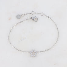 Charger l&#39;image dans la galerie, BRACELET Dame étoile avec zirconium acier doré BOHM
