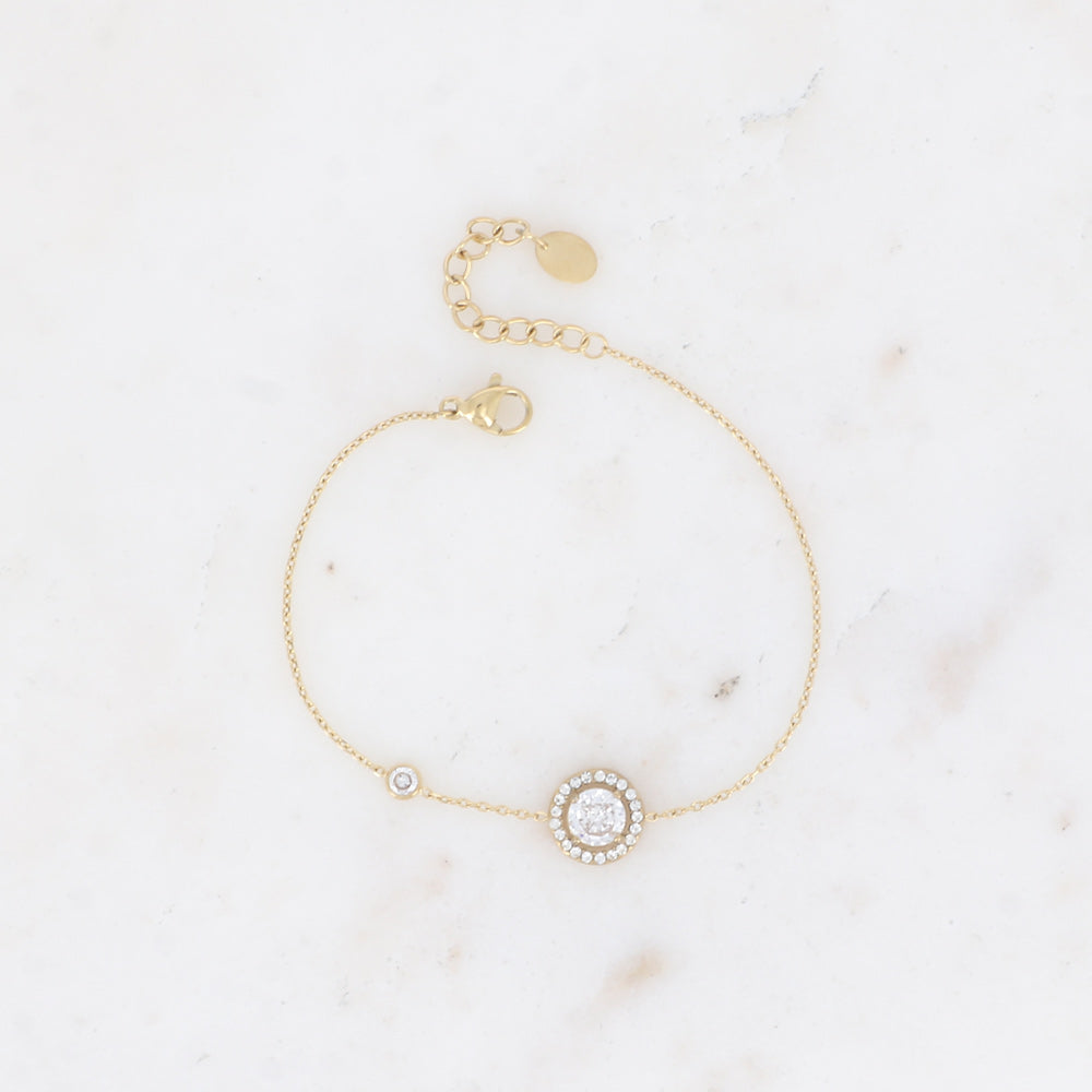 BRACELET Dame cristal rond et oxydes de zirconium BOHM