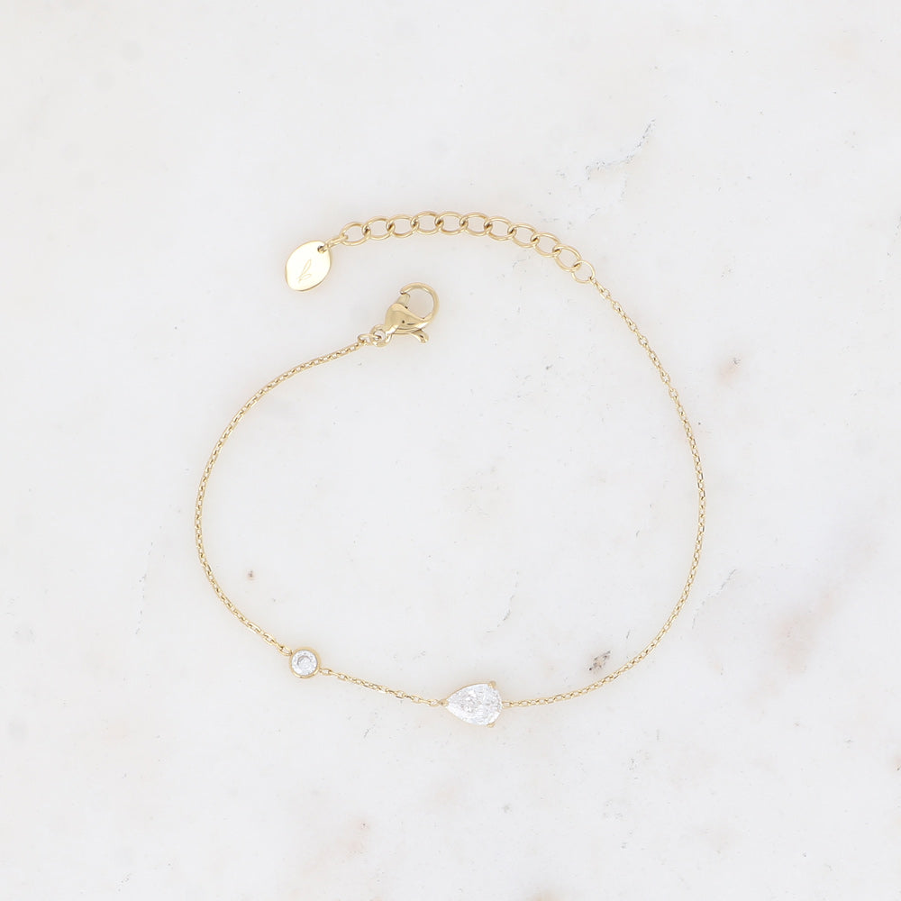 BRACELET Dame cristal GOUTTE et oxydes de zirconium BOHM