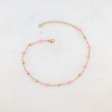 Charger l&#39;image dans la galerie, CHAINE DE CHEVILLE  avec boules émaillées
