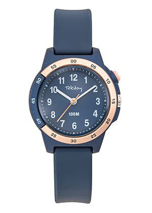 MONTRE Analogique TEKDAY SILICON BLEU 654912