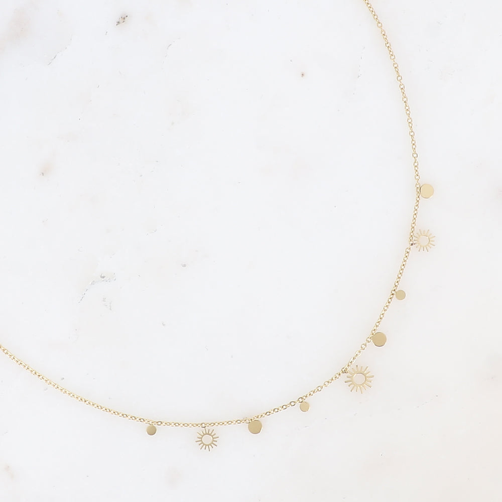 COLLIER Femme ACIER DORE BOHM