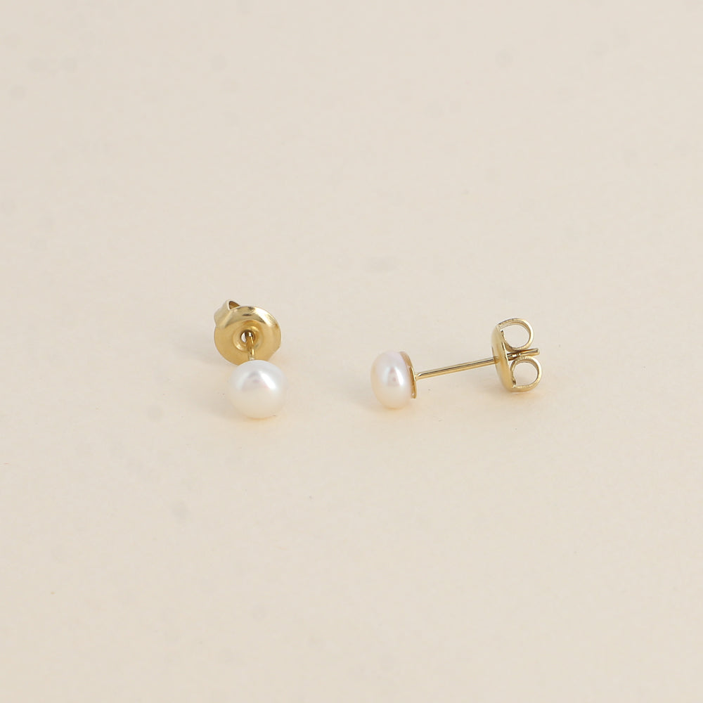 BOUCLES D'OREILLES Dame puces perles BOHM