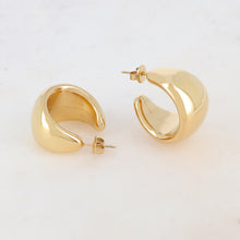 Charger l&#39;image dans la galerie, BOUCLES D&#39;OREILLES Dame créoles à puce bombées

