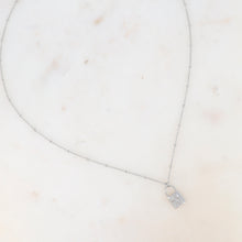 Charger l&#39;image dans la galerie, COLLIER Femme ACIER ARGENTE CHAINE BOULE CADENAS

