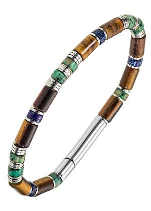 BRACELET Homme pierres naturelles ALL BLACKS 682420