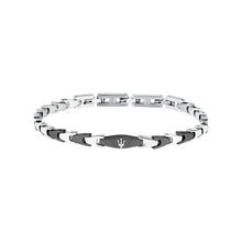 Charger l&#39;image dans la galerie, BRACELET Homme Iconic Argenté et noir  MASERATI JM225AVD83
