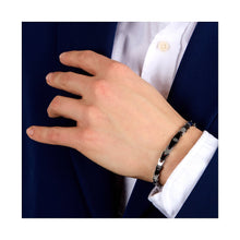 Charger l&#39;image dans la galerie, BRACELET Homme Iconic Argenté et noir  MASERATI JM225AVD83
