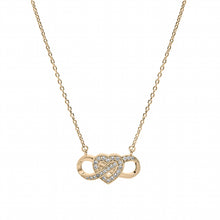 Charger l&#39;image dans la galerie, COLLIER Femme PLAQUE OR COEUR ET INFINI OXYDES
