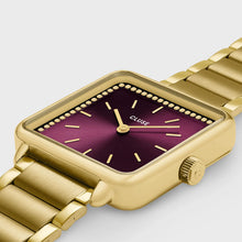 Charger l&#39;image dans la galerie, MONTRE Dame CLUSE Tetragone fond bordeau  CW10314
