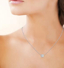 Charger l&#39;image dans la galerie, COLLIER Dame Solitaire sertis clos
