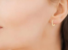 Charger l&#39;image dans la galerie, BOUCLESD&#39;OREILLES Dame creoles empierrées PLAQUE OR
